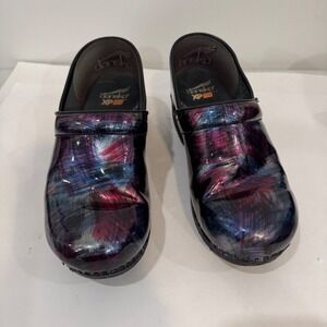 Dansko XP 2.0 Clogs Women 41 (US 10.5-11) Slip On Comfort Work Shoes Purple Blue